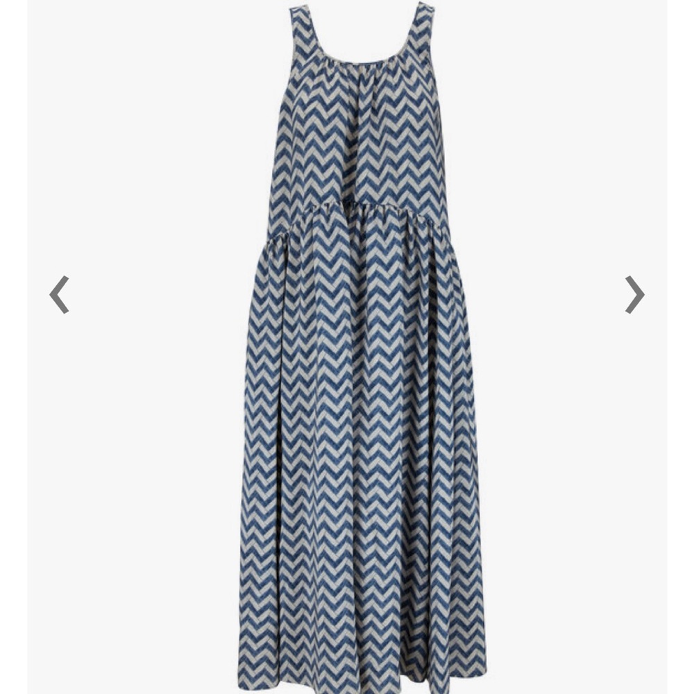 Giorgio Armani Satin Chevron Sleeveless Maxi Dress, size 42 IT/ 6 US - Picture 2 of 7